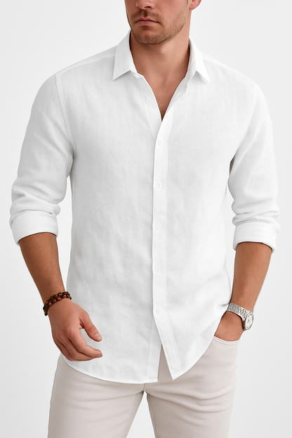 Baptiste Chemise Lin Manches Longues