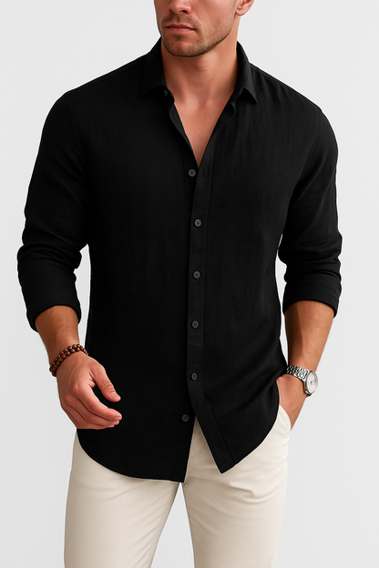 Baptiste Chemise Lin Manches Longues