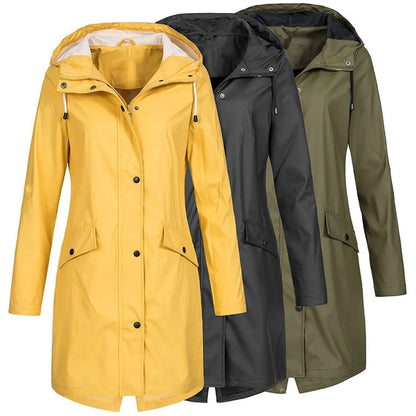 Édith Imperméable Long à Capuche