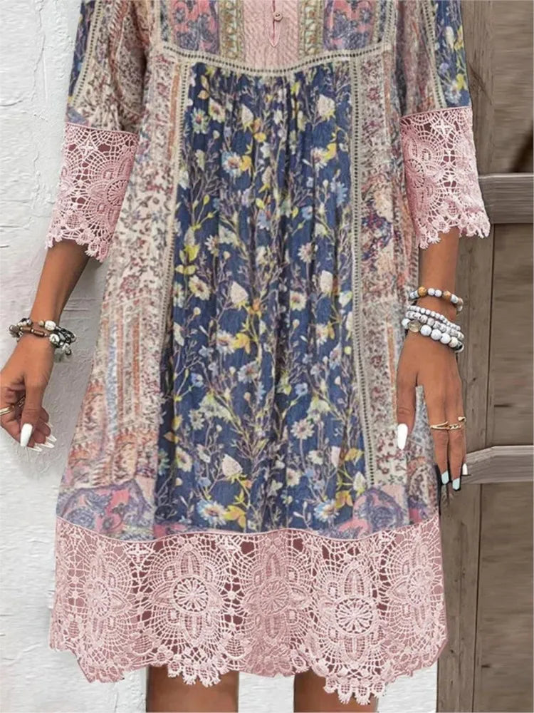 Ambre Robe en Dentelle Vintage