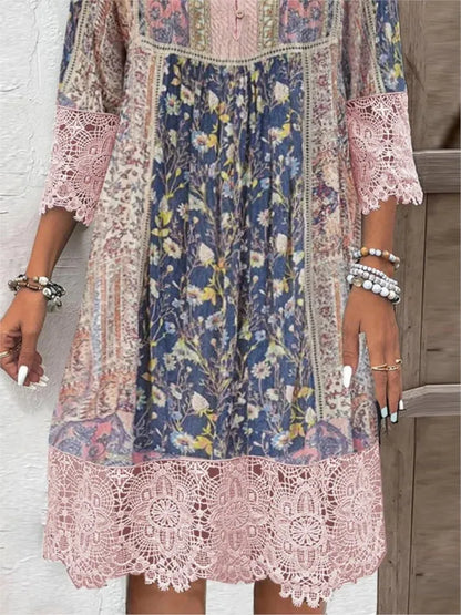 Ambre Robe en Dentelle Vintage