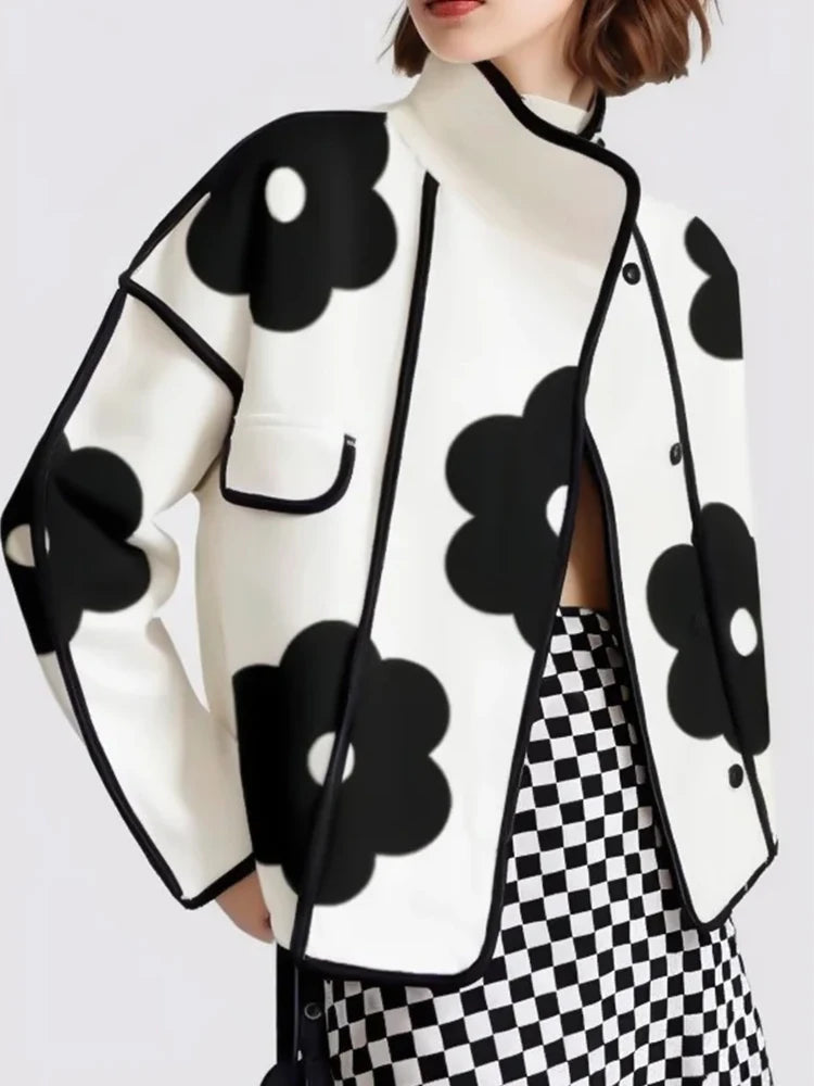 Colette Manteau Élégant à Col Coréen