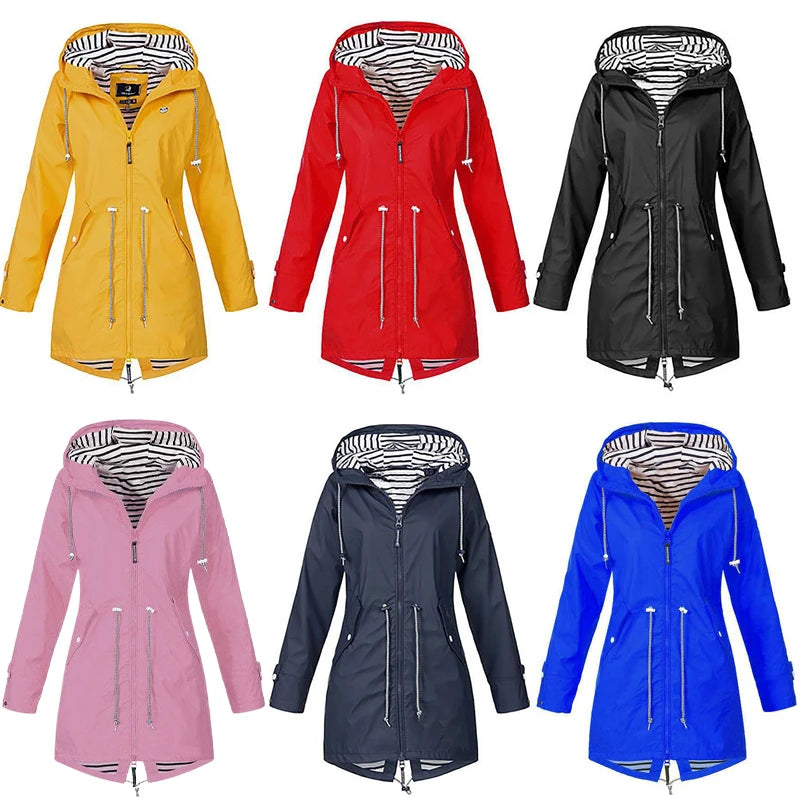 Éléonore Imperméable à Capuche Veste Légère