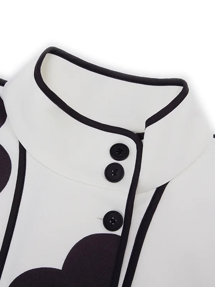 Colette Manteau Élégant à Col Coréen